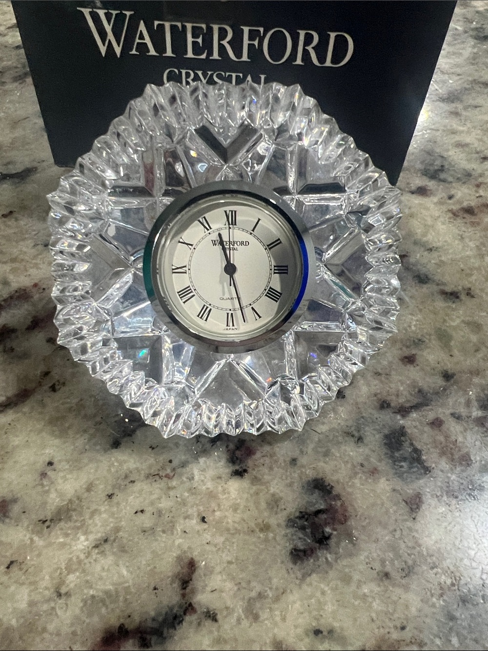 Waterford Crystal Clock with Silver and Clear Design - Picture 9 of 14